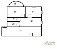 新基业大厦小区2室2厅1卫118㎡户型图