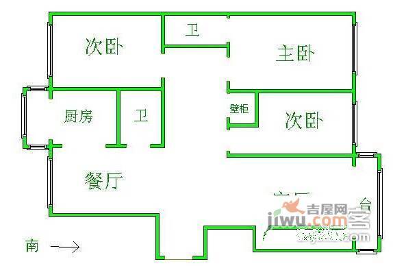 天江格调空间3室2厅2卫165㎡户型图