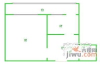 育学里1室1厅1卫41㎡户型图