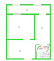 玉峰花园1室1厅1卫53㎡户型图