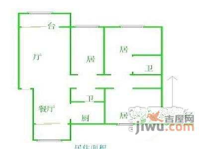 金水畔家园3室2厅2卫112㎡户型图