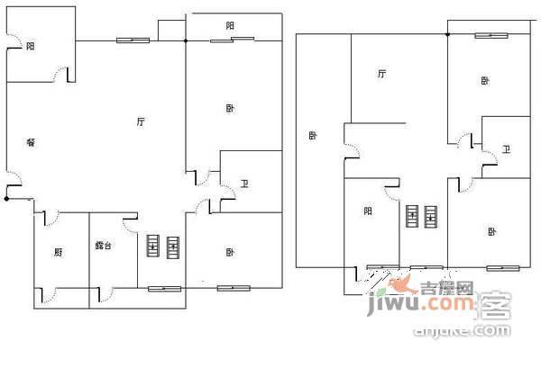 万科假日风景4室2厅2卫186㎡户型图