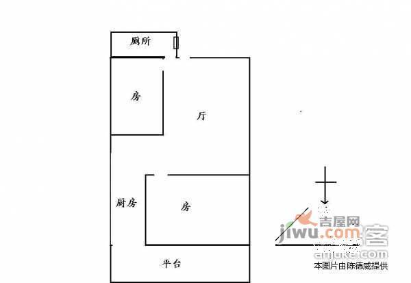 德胜岗小区2室1厅1卫户型图