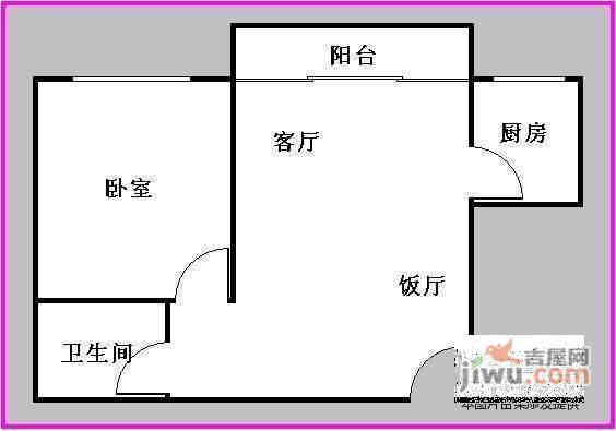 德胜岗小区2室1厅1卫户型图