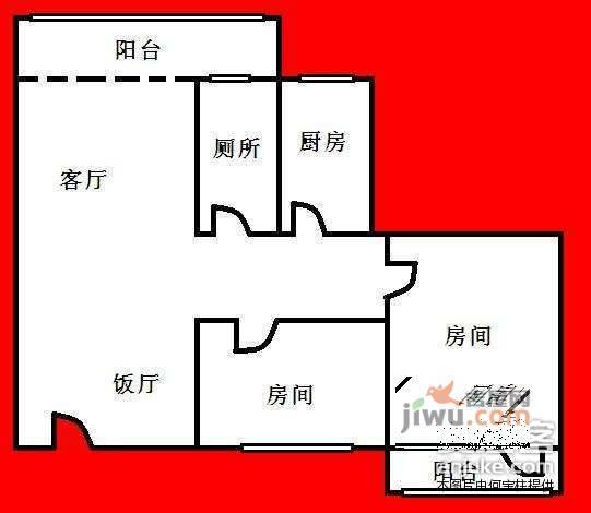 墩和路小区2室1厅1卫户型图