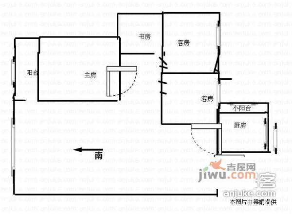 美好家园4室2厅2卫户型图