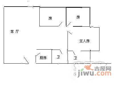 锦绣香江紫荆雅园3室2厅2卫110㎡户型图