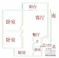 广州海运集团明月住宅小区3室1厅1卫户型图