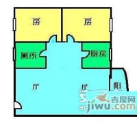 茶滘公寓2室1厅1卫户型图