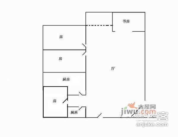 田美居3室2厅1卫户型图