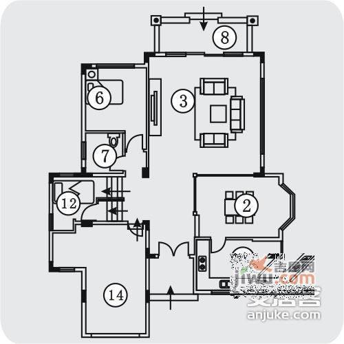 碧桂园凤凰城凤林苑别墅5室2厅4卫308㎡户型图