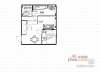 石岗花园1室1厅1卫40㎡户型图