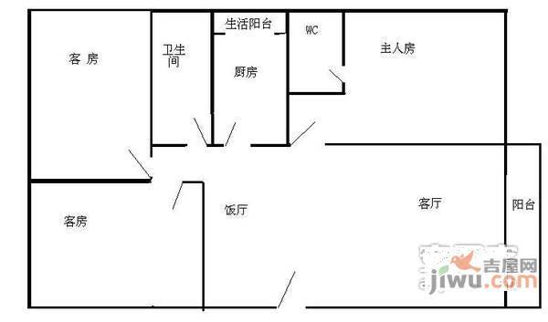 丽江花园玉树别院5室2厅4卫300㎡户型图
