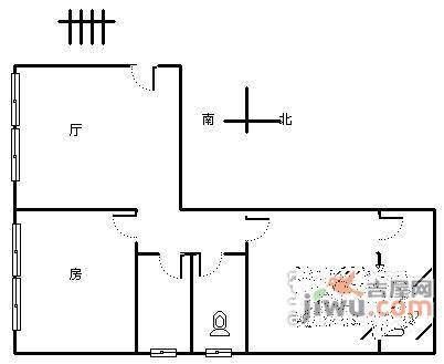 走马岗小区2室1厅1卫75㎡户型图