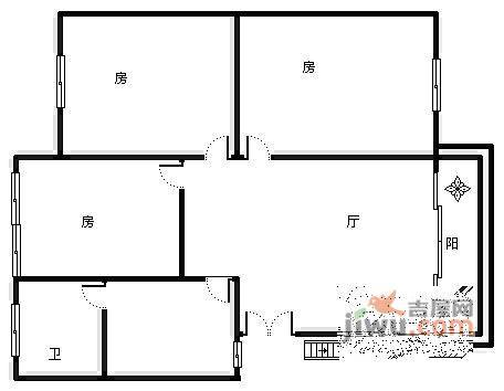 东兴楼3室2厅1卫126㎡户型图