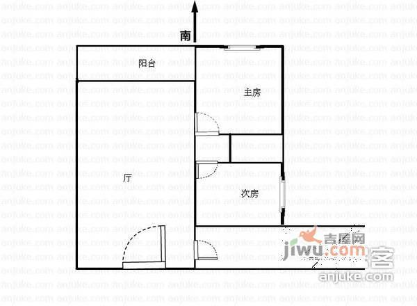 东兴楼2室2厅1卫户型图