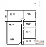 华南理工大学南新村小区3室2厅1卫98㎡户型图