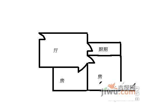 丝绸大厦2室2厅1卫78㎡户型图