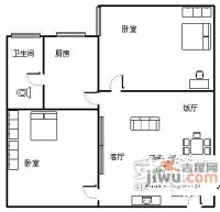 德政北社区2室1厅1卫93㎡户型图