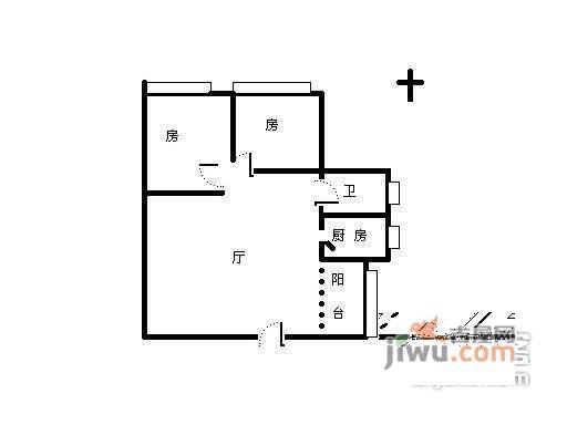 逢源路散盘2室1厅1卫户型图