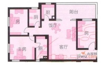 华景新城第五期西区3室2厅2卫户型图