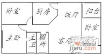 华景新城福门阁3室2厅2卫113㎡户型图