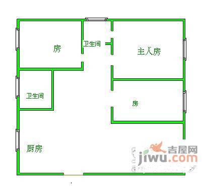 光明南路小区3室2厅1卫108㎡户型图