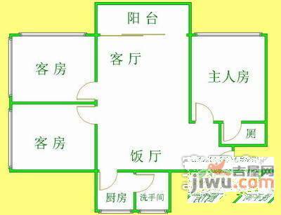 东丰阁3室2厅2卫113㎡户型图