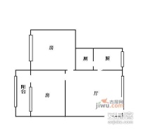 文德路小区2室1厅1卫50㎡户型图