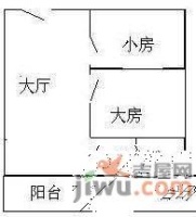 富华楼2室1厅1卫户型图