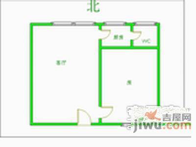 同福中路小区1室1厅1卫户型图