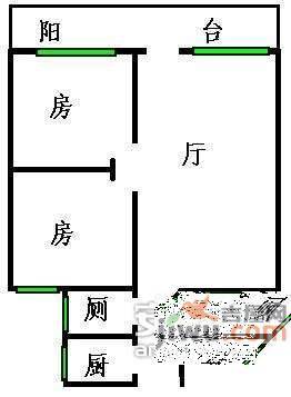 汉苑2室1厅1卫户型图