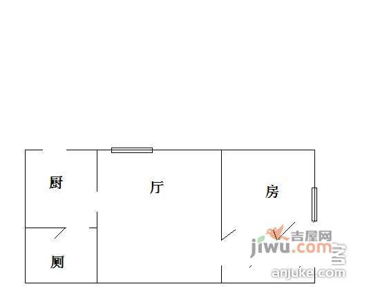 永泰西约1室1厅1卫30㎡户型图