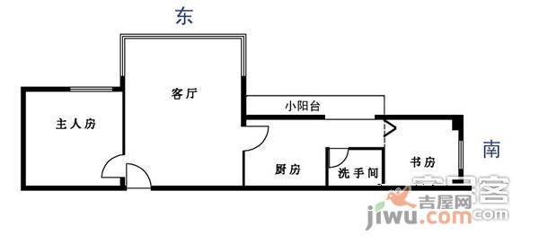 半山亭2室1厅1卫户型图