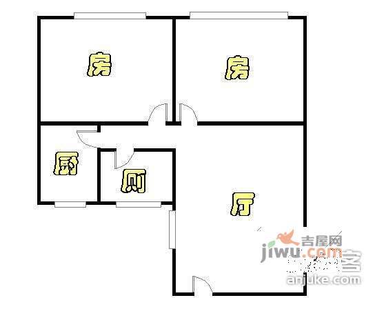 南田路小区2室1厅1卫68㎡户型图