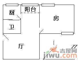 南田路小区1室1厅1卫36㎡户型图