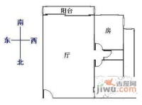 粤康阁2室1厅1卫89㎡户型图