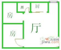 洪德雅苑2室1厅1卫46㎡户型图