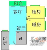 紫竹苑3室2厅1卫户型图
