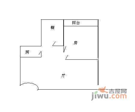 五羊小区1室1厅1卫户型图