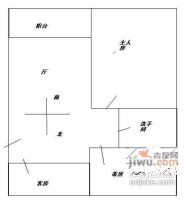华景新城晓景楼2室2厅1卫75㎡户型图