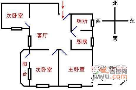 祥兴新村3室1厅1卫户型图