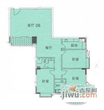 仙湖名苑3室2厅2卫136㎡户型图