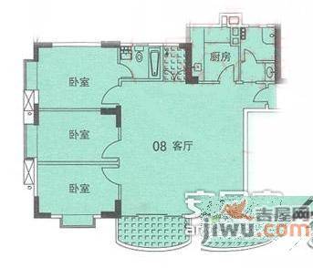 仙湖名苑3室2厅2卫136㎡户型图