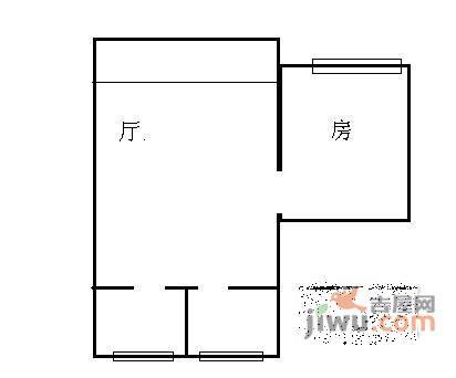 蝶翠新居1室1厅1卫户型图