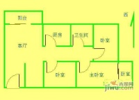 兰花苑3室2厅1卫户型图