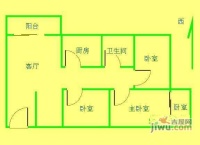 兰花苑3室2厅1卫户型图