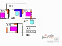 广东火电黄埔生活小区3室2厅1卫户型图