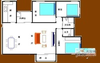 鹤林苑3室2厅1卫80㎡户型图