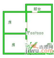 富都城2室1厅1卫户型图